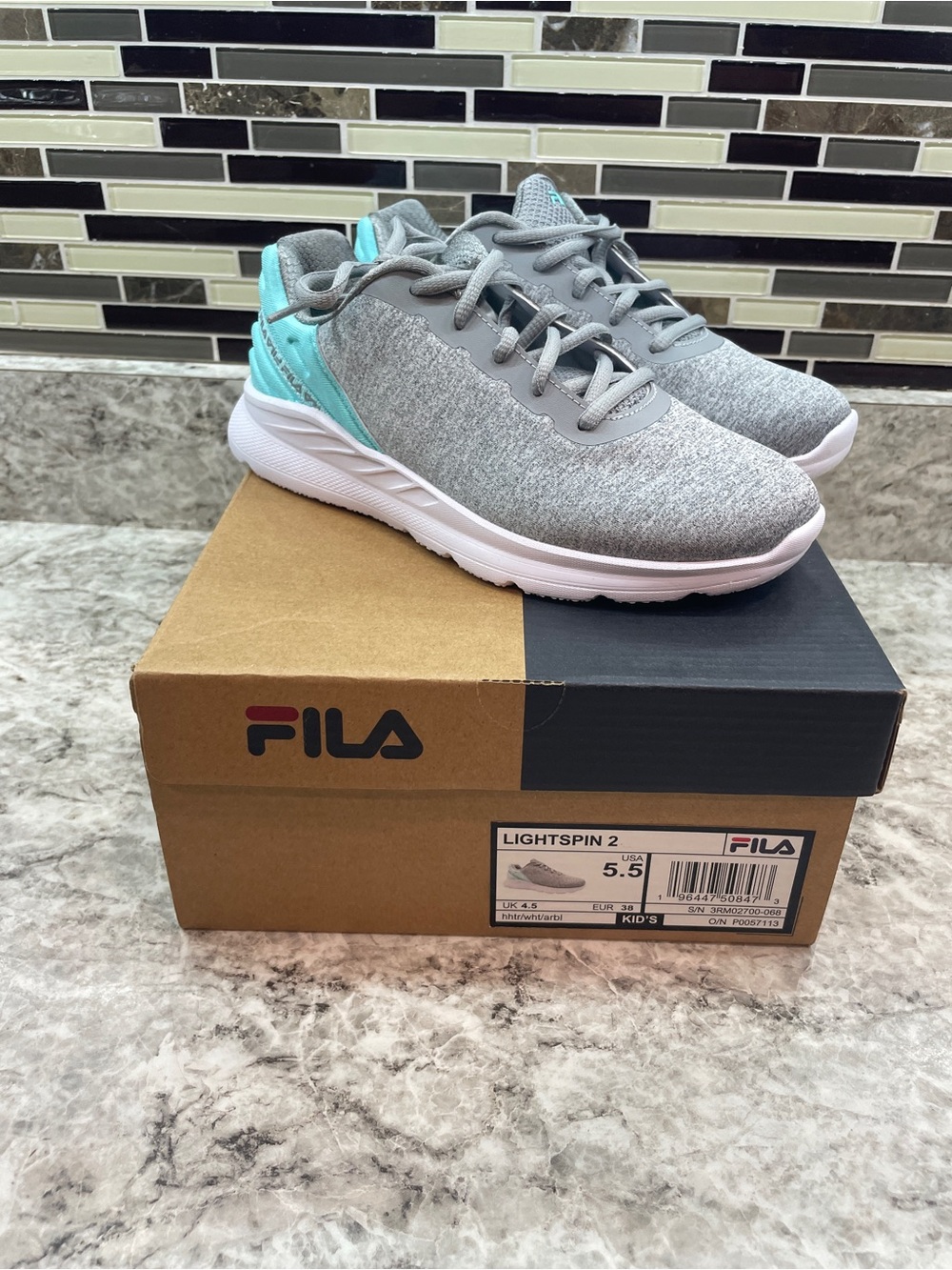 Fila Lightspin Gray Fitness Running & Training Shoes Sneaker NWT Size 5.5